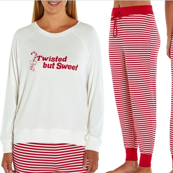 WILDFOX Twisted But Sweet Candy Cane Christmas Pajama Sleep Set XL NEW - Picture 6 of 6